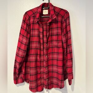 American Eagle AHH-mazingly soft boyfriend fit red flannel